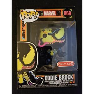 Funko Pop Eddie Brock Black Light Target Exclusive #869 Marvel Universe Figure